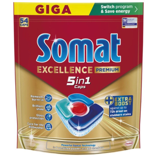 Капсули для посудомийної машини Somat Excellence 5-в-1 54 шт